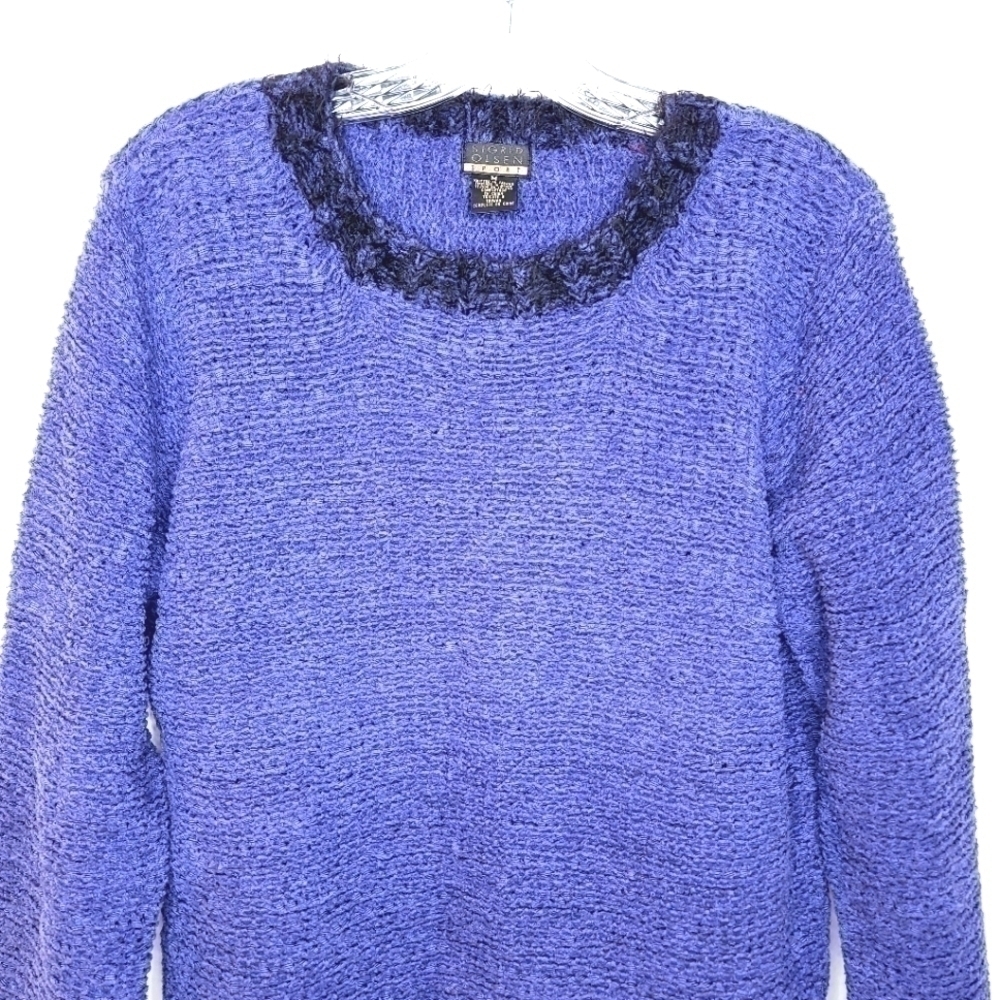 VINTAGE sigrid olsen sport women's m wool blend pullover long sleeve sweater - Picture 2 of 13